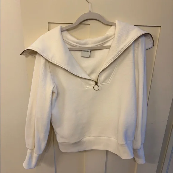 Varley Vine Cream Quarter-Zip Pullover Sweater XS EUC - Picture 9 of 11